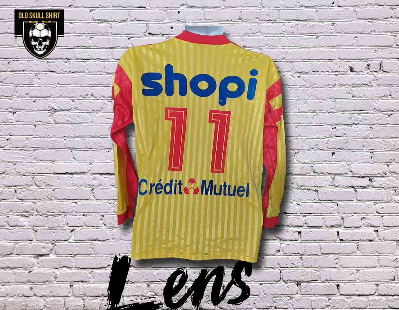 RC Lens Home Shirt 1991-1992 #11 Roger Boli porté