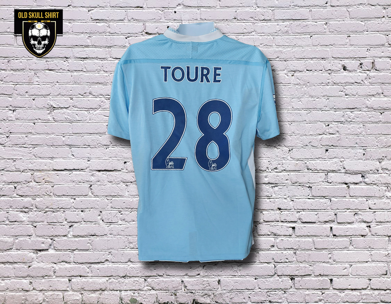 Manchester City Home Shirt 2011-2012 #28 Touré porté